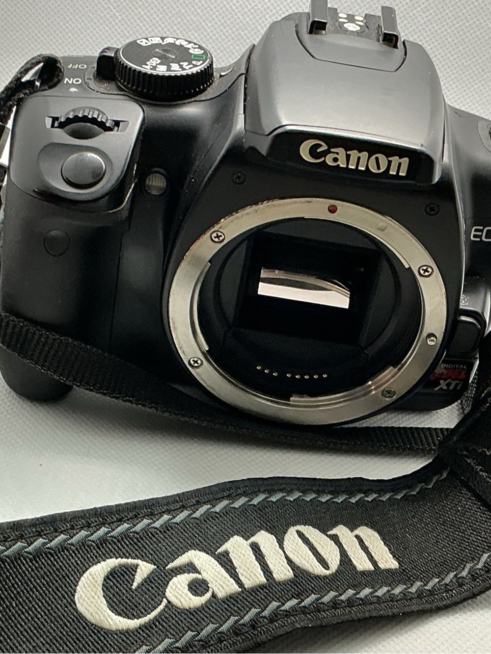 Canon Black DSLR Camera Body with Branded Neck Strap